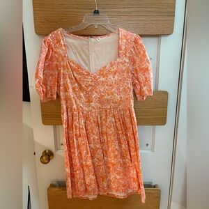 BP Floral Peach Midi Dress